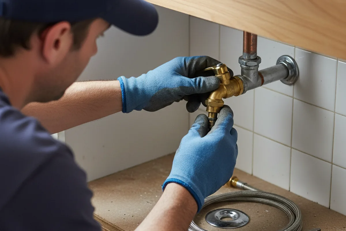 Shutoff valve and fitting work during Emergency Plumbing in Grand Coteau